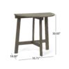 Outdoor 3 Pieces Half Round Folding Bistro Set: Weather Resistant, Space Saving - Gray - Image 17