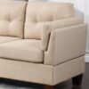 Dalia - Linen Modern Sectional Sofa With Left Facing Chaise - Khaki - Image 5