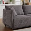 Multi Module Combination Style Sofa For Living Room And Other Lounge Spaces, Modern Minimalist Corduroy Combination Sofa With 2 Comfort Cushions With USB & C Charging Ports, 2 Sets - Gray - Image 15