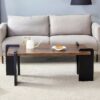 Walnut Colored Coffee Table, Suitable For Modern Minimalist Living Rooms - Walnut - Image 5
