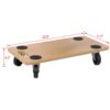 Furniture Moving Dolly, Heavy Duty Wood Rolling Mover With Wheels For Piano Couch Fridge Heavy Items, Securely Holds 500 Lbs (Set of 4) - Natural - Image 4