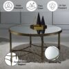 Aditya - Mirrored Antique Brass Coffee Table - Antique Brass - Image 4