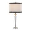 Diamond - Torch Crystal Contemporary Table Lamp (Set of 2) - Clear / Off White / Dark Gray / Polished Nickel - Image 3