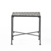 Outdoor Square Side Table With X Shaped Iron Frame - Black - Image 7