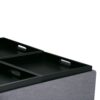 Avalon - Square Coffee Table Storage Ottoman - Slate Gray - Image 5