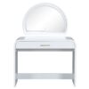 Makeup Vanity Table With Mirror Touch Screen Lighted Mirror, Dressing Table With Drawer For Bedroom - White - Image 12
