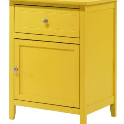 Chic Transitional Nightstand - Yellow