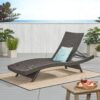 Mysticism Outdoor Chaise Lounge With Adjustable Backrest And Foldable Legs - Brown Multi - Image 2