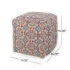 Amelia - Handcrafted Fabric Pouf, Rustic Elegance - Multicolored - Image 3