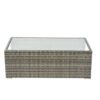 8 Piece Patio Sectional Wicker Rattan Outdoor Furniture Sof Set With One Storage Box Under Seat And Cushion Box - Gray / Black - Image 15