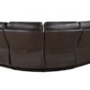 Saul - Faux Leather Power Recliner Sectional Sofa With USB Port Cupholder Console - Espresso - Image 3