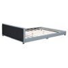 Queen & Twin Long Size Upholstered Platform Bed, Mother & Child Bed - Gray - Image 10