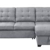 Avery - Sleeper Sectional Sofa With Reversible Storage Chaise - Light Gray - Image 3