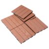 Wood Plastic Composite Deck Tiles (Set of 20), Sustainable Composite Decking Resist Rust, Water, Weather, Easy To Diy & Maintain, Ideal For Patios, Balconies, Rooftops - Mahogany - Image 12