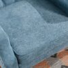 Accent Chair, Living Room Chair, Footrest Chair Set With Vintage Brass Studs, Button Tufted Upholstered Armchair For Living Room, Comfy Reading Chair For Bedroom, Reception Room - Blue - Image 9