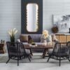 Oversized Wooden Floor Mirror With Unique Frame - Brown - Image 4