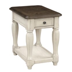 Chairside Table With Storage - Antique White