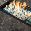 Outdoor Fire Table Propane Fire Pit Rattan Gas Fire Table, Gas Fire Table With Tile Tabletop - Brown - Image 8