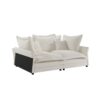 Modern Comfy Upholstered Sofa Cloud Couch, Deep Seat Couches With Multiple Large Soft Pillows, Convertible Deep Seat Chaise Longue For Living Room - Beige - Image 12