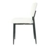Modern Fabric Upholstered Dining Chair With Black Metal Legs (Set of 4) - Beige - Image 9