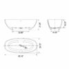65.2" Freestanding Solid Surface Soaking Bathtub For Bathroom - Matte White - Image 11