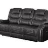Braylon - Magnetite Synthetic Leather Manual Recliner Sofa - Brown - Image 9