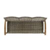 Outdoor 3 Seater Sofa With Rattan Cover - Gray - Image 7