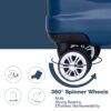 3 Piece Luggage Sets Pc Lightweight & Durable Expandable Suitcase With Two Hooks, Double Spinner Wheels, Tsa Lock, (21/25/29) - Dark Blue - Image 8