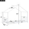 Twin Size Metal House Platform Bed - White - Image 3