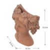 8X4X9" Visage Head Bust Planter, Home Wall Planter - Brown - Image 4