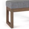 Milltown - Footstool Small Ottoman Bench - Pebble Gray - Image 5