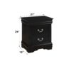Louis Philippe - 2 Piece Twin Bedroom Set Bed - Black - Image 3