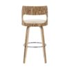 Cecina - Mid-Century Modern Fixed Height Barstool With Swivel (Set of 2) - Zebra / Cream - Image 5