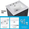 Modern Freestanding 20.3" Bathroom Vanity With Sink, Functional Drawer, Soft Closing Door - Black - Image 6