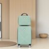 2 Piece Luggage Set With Spinner Wheels, Lightweight Suitcase (20 / 14) - Olive Green - Image 2