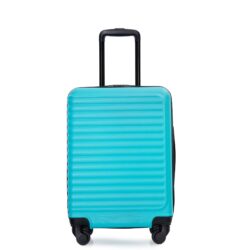 20" Carry On Luggage Lightweight Suitcase, Spinner Wheels - Turquoise