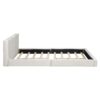 Queen Size Upholstered Platform Bed, Grounded Bed With Solid Frame - Beige - Image 3