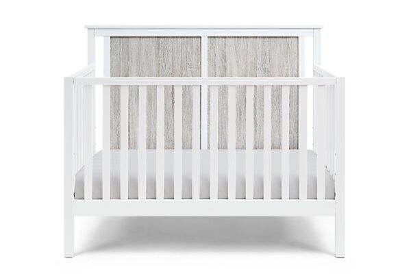 Connelly - 4 In 1 Convertible Crib - White, Rockport Gray