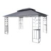 Outdoor Patio Gazebo Canopy Tent With Ventilated Double Roof And Mosquito Net (Detachable Mesh Screen On All Sides), Suitable For Lawn, Garden, Backyard And Deck - Gray - Image 5