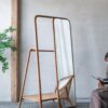 Clothes Hanger With Mirror, Large - Brown - Image 9