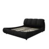 King Size Luxury Upholstered Platform Bed With Oversized Padded Backrest And Solid Wood Frame, Suitable For Multiple Heights Of Mattresses - Black - Image 13