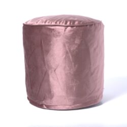 Shimon - Cylinder Pouf Ottoman Floor Cushion - Blush Pink