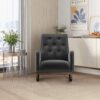 Demetrius - Rocking Chair - Dark Gray / Wood - Image 8
