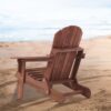 Oversize Outdoor Folding Adirondack Chair, Patio Chair For Garden Backyard Porch Pool Deck Firepit - Coffee - Image 6