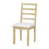 Topmax - 6 Piece Farmhouse Extendable Pedestal Dining Table Set With 18Inch Removable Leaf, Bench And 4 Ladder Back Dining Chairs - Natural - Image 15