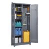 Metal Storage Cabinets, Cleaning Tool Cabinet With Locking Door, Tall Broom Tool Organizer, Large Storage Cabinet For Kitchen - Gray - Image 12