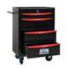 Rolling Metal Tool Chest With 4 Drawers, 20" Steel Storage Cabinet With Ball Bearing Slides - Black / Red - Image 11