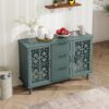 2 Door 3 Drawer Cabinet, American Furniture, Suitable For Bedroom, Living Room, Study - Dark Green - Image 5