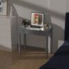 Vanity Table With LED Lights, Flip-Top Mirror And 2 Drawers, Jewelry Storage - Sleek Gray - Image 17