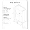 Aluminum Frame Double Sliding Soft Close Bathtub Shower Door, 1 / 4" Tempered Glass And Dual 304 Stainless Steel Handles - Matte Black - Image 3
